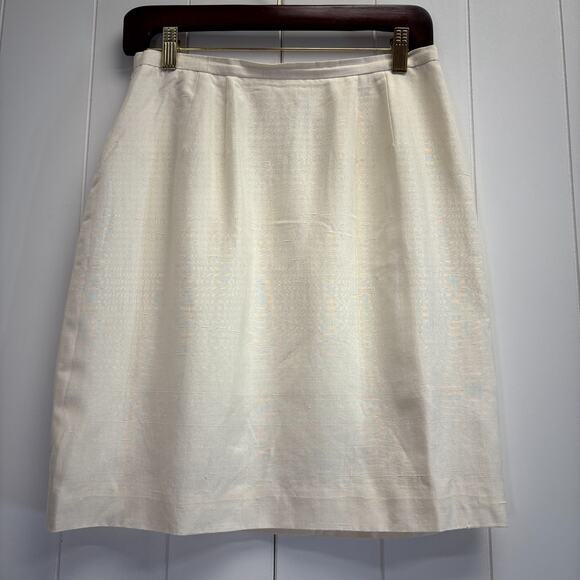 Vintage Classics Anne Klein Womens Career Old Money Silk Mini Skirt Size 8P Chic - Picture 1 of 8
